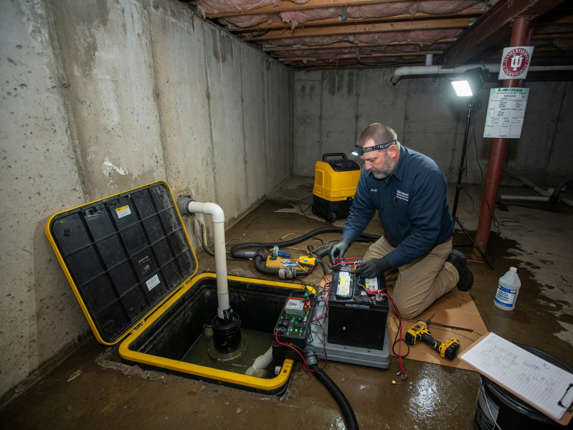 Battery Backup Sump Pump System in Fort Wayne